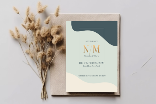 Sea Salt Wedding Save the Date Mockup