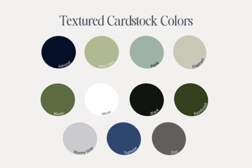 Textured Cardstock colors