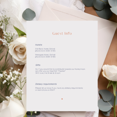 Anna Wedding Details Card mockup