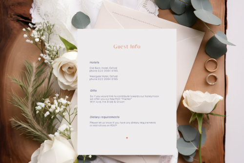 Anna Wedding Details Card mockup