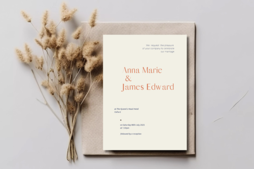 Anna Wedding Invite mockup