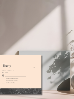 Blush Elegant Wedding RSVP mockup