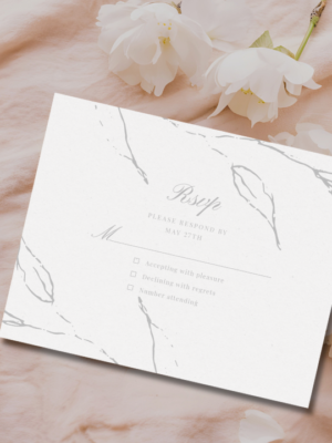 Elegant Floral Wedding RSVP Mockup Elegant Floral Wedding RSVP Mockup
