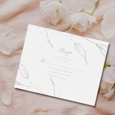 Elegant Floral Wedding RSVP Mockup