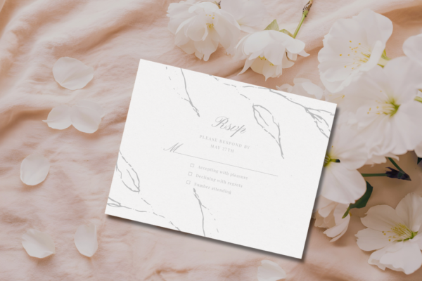Elegant Floral Wedding RSVP Mockup Elegant Floral Wedding RSVP Mockup