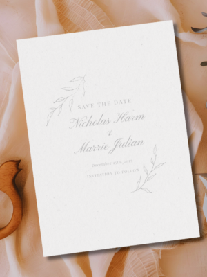 Elegant Floral Wedding Save the Date Mockup
