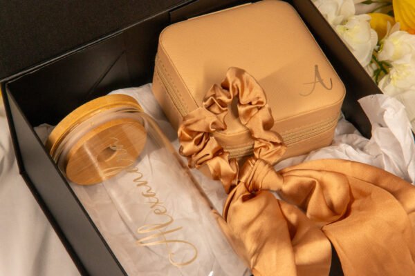 gold and black Bridesmaid box
