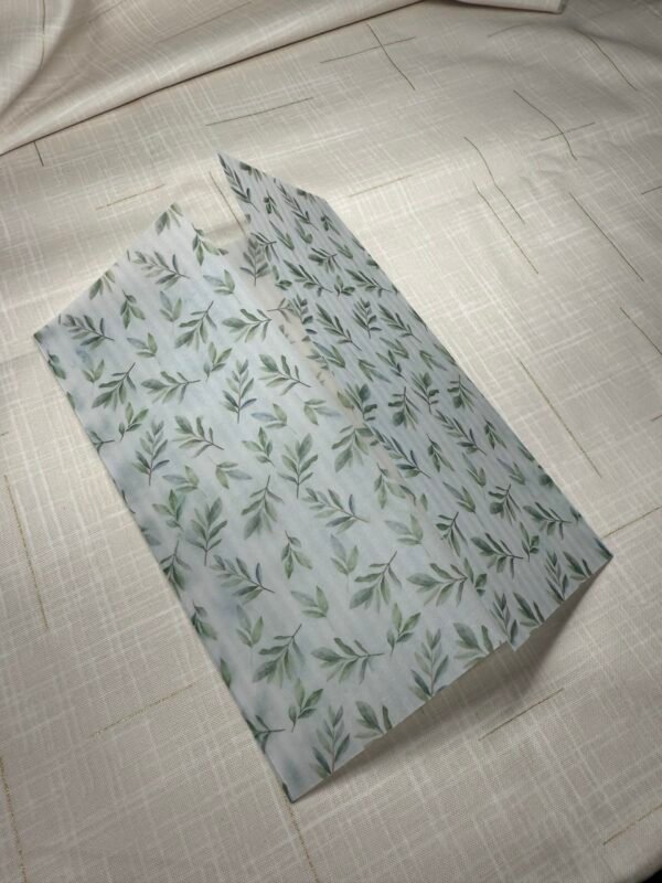Greenery vellum wrap for 5inx7in cards