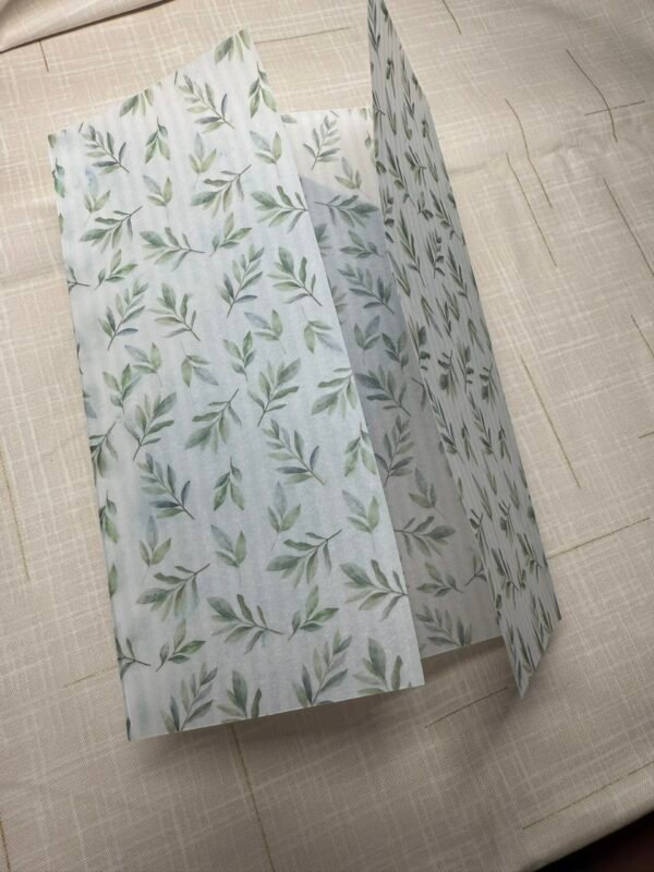 Greenery vellum wrap for 5inx7in cards