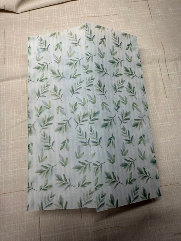 Greenery vellum wrap for 5inx7in cards