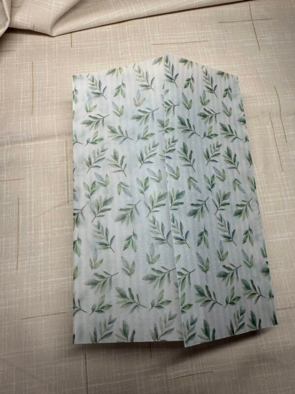 Greenery vellum wrap for 5inx7in cards