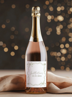 Green Bow Wine Bottle_ Green Bow Wine Bottle with label