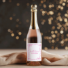 Pink Bow Wine Bottle
