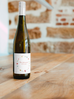 Pink tone Wildflower Wine Bottle 2 Pink Tone Wildflower Wine Bottle Label