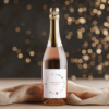 Pink Tone Wildflower Wine Label