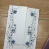 Gatefold Blue Watercolor Floral Wedding Invitation Template 11in x 7in