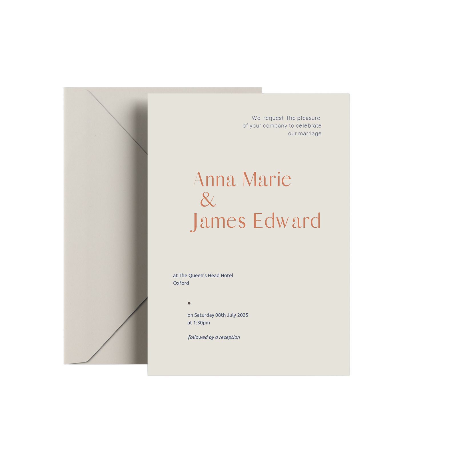 Home Modern and Simple Wedding Invitation - Designs with Diana